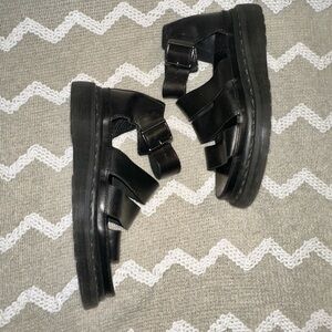 Dr. Martens Clarissa II leather strap sandals in black for women’s
